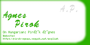 agnes pirok business card